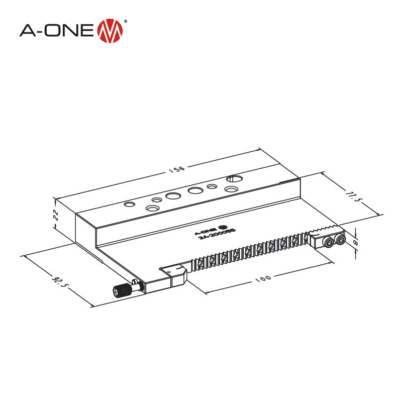 Flat vise 8mm PalletSet W 3A-200055