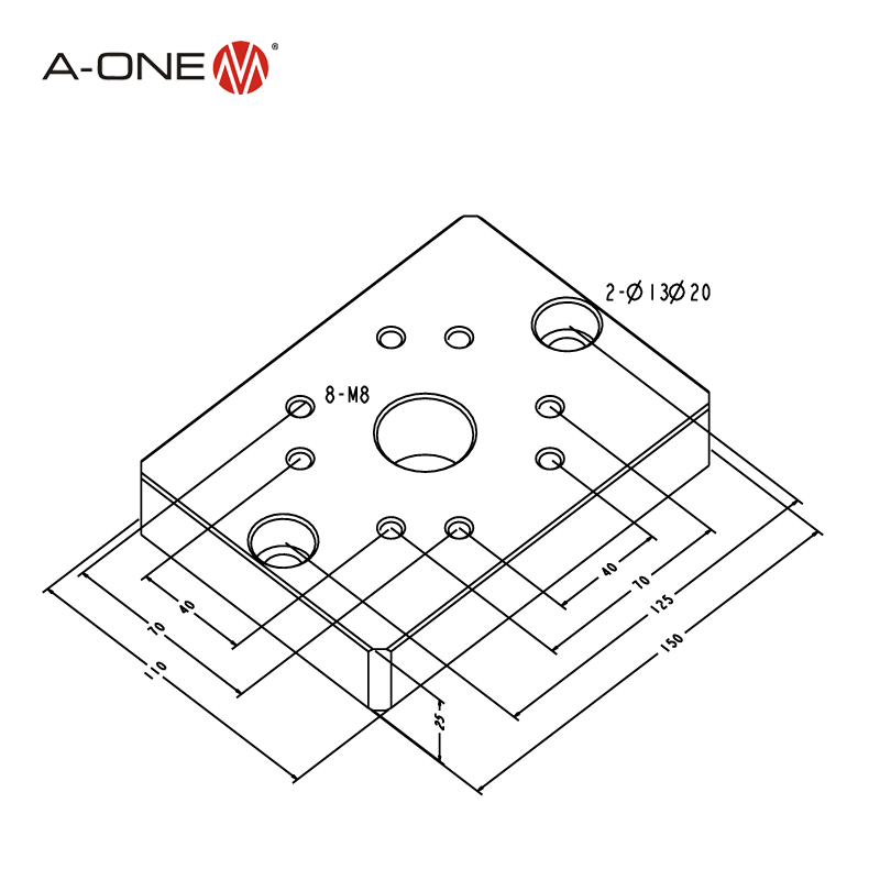 Base plate for single manual chuck 3A-100007