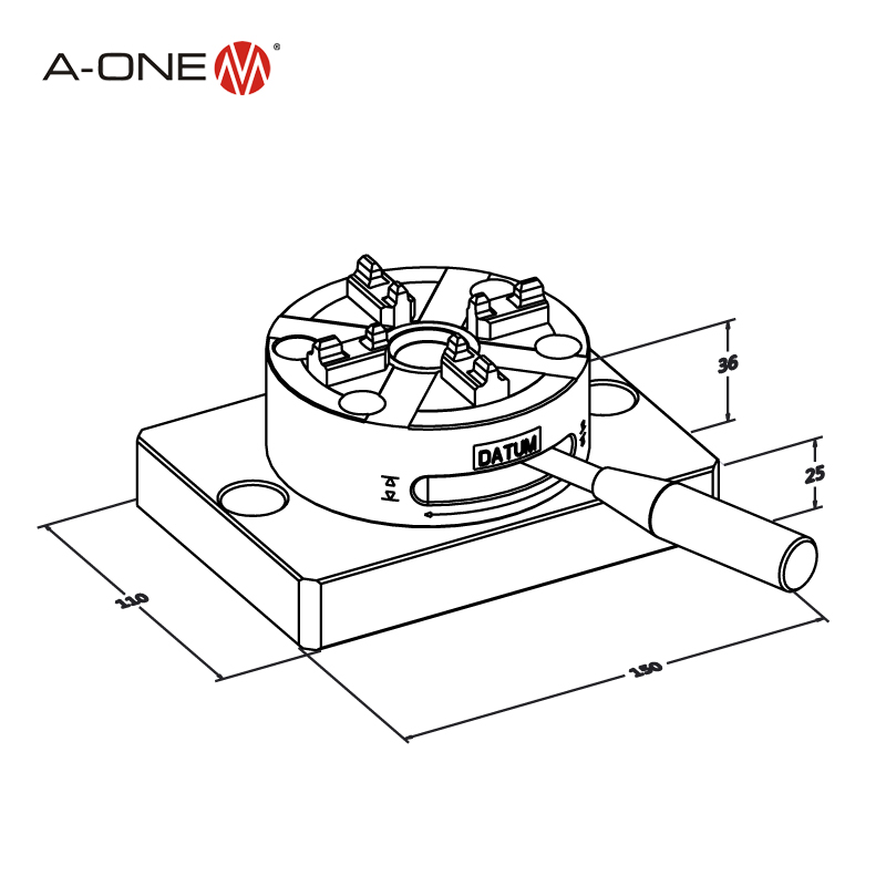 Quick chuck 100 P with base plate 3A-100009