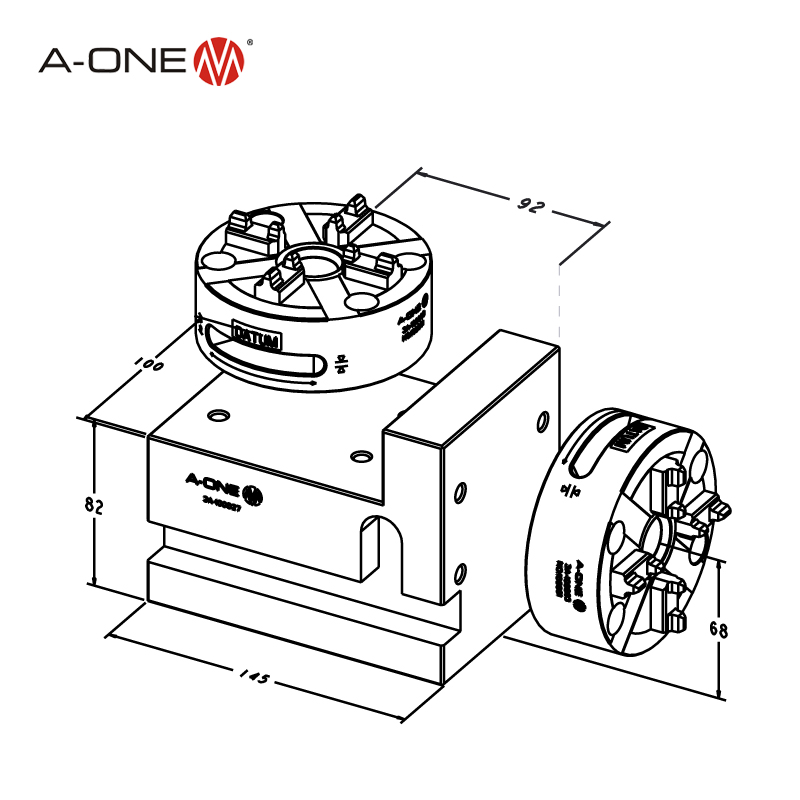 Square block for manual chuck 3A-100027