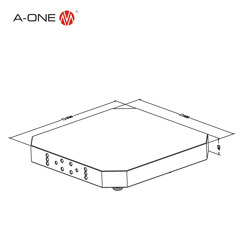 UPC aluminum pallet 320*320*40mm 3A-100044