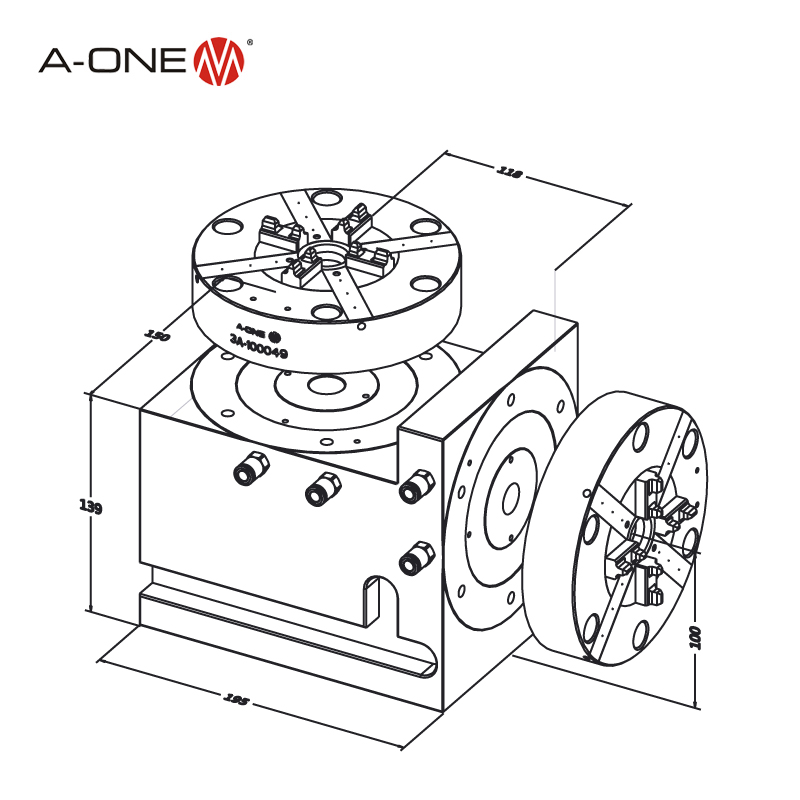  Square block for power auto chuck 3A-100069