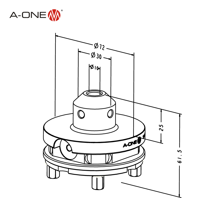 Giá đỡ trống Ø10/72 ； 6 mảnh 3A-110028