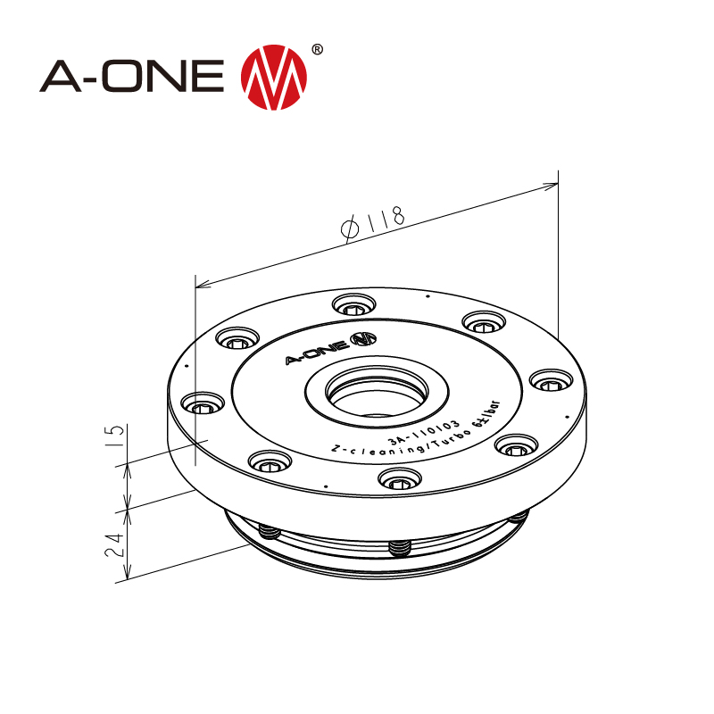 Single zero-point positioning chuck 3A-110103