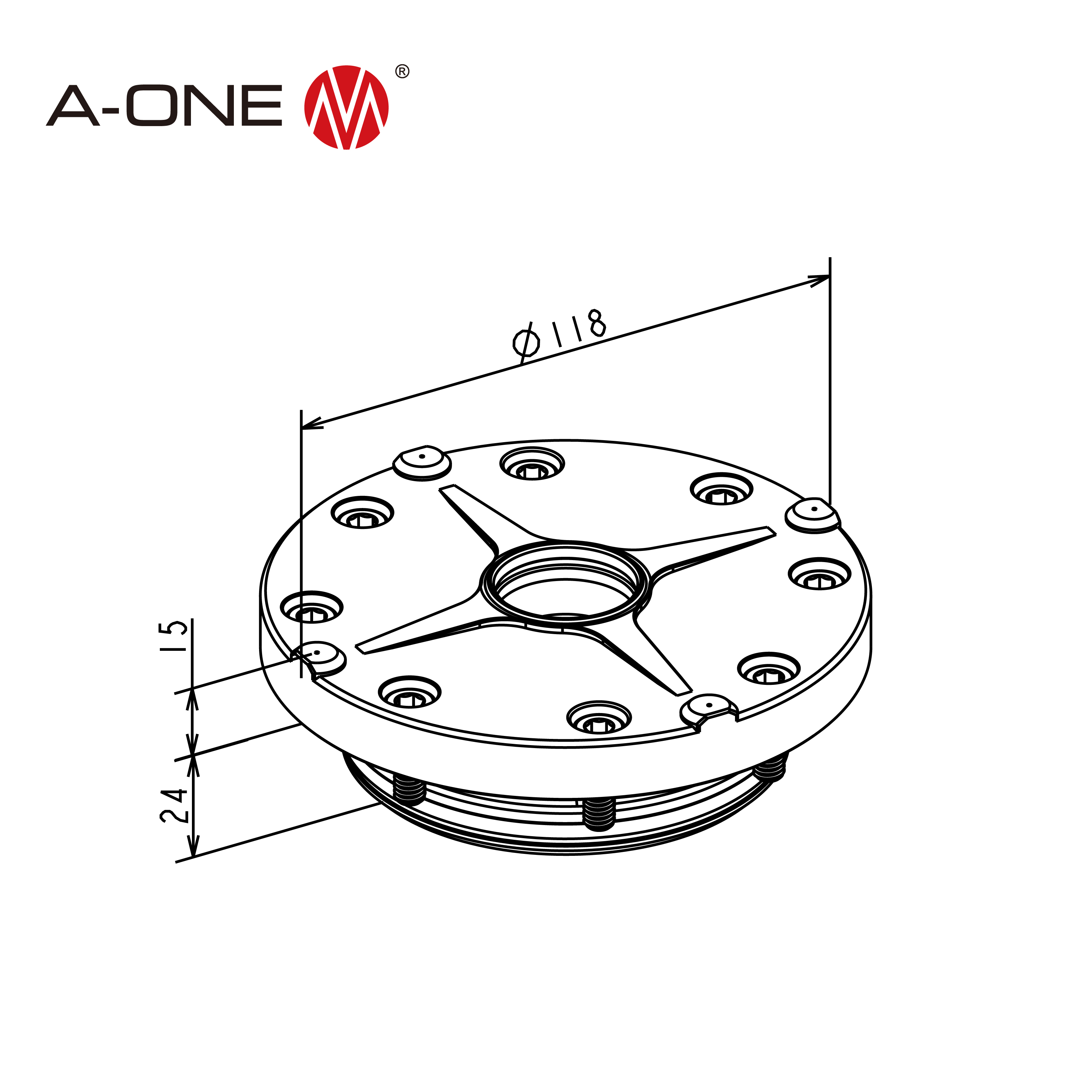 Single zero-point positioning chuck 3A-110104