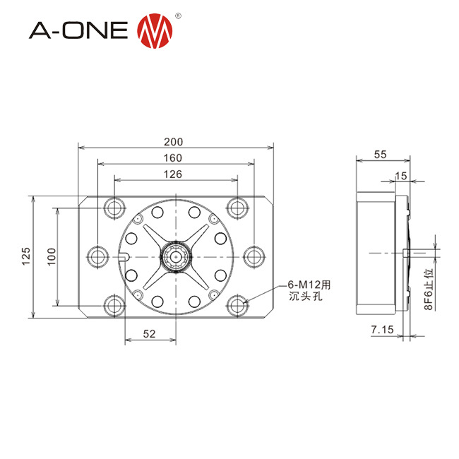 Single zero-point positioning chuck 3A-110105