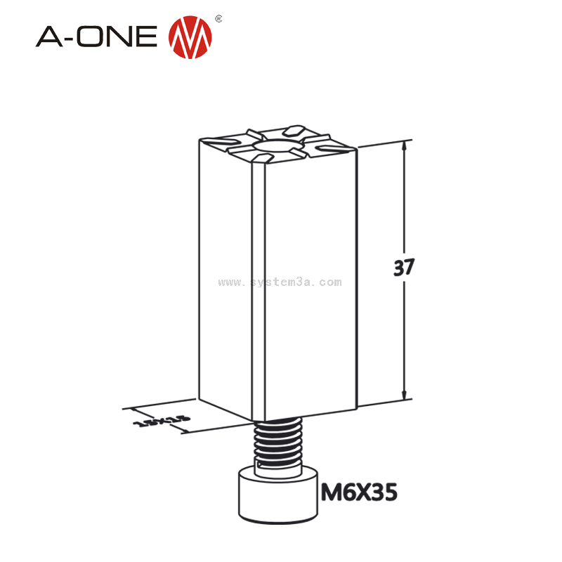 Holder straight 15*15*37mm 3A-300083