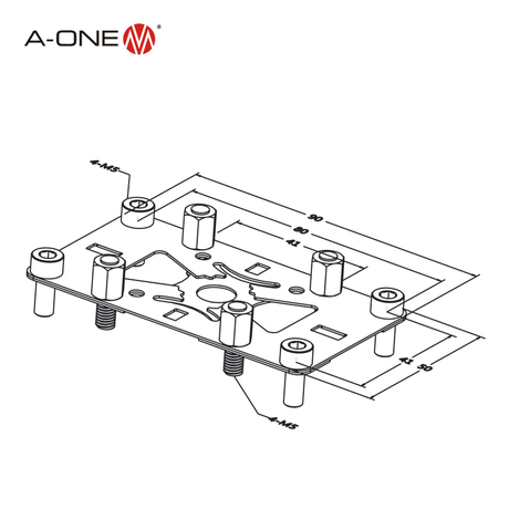 50*90mm centering plate 3A-400079