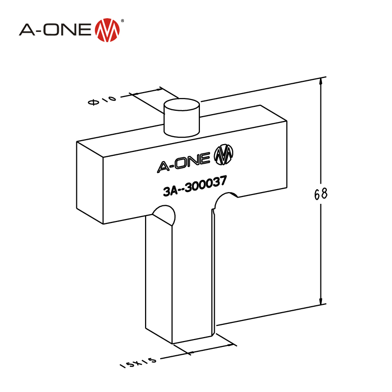 Square 25 alignment rail 3A-300036